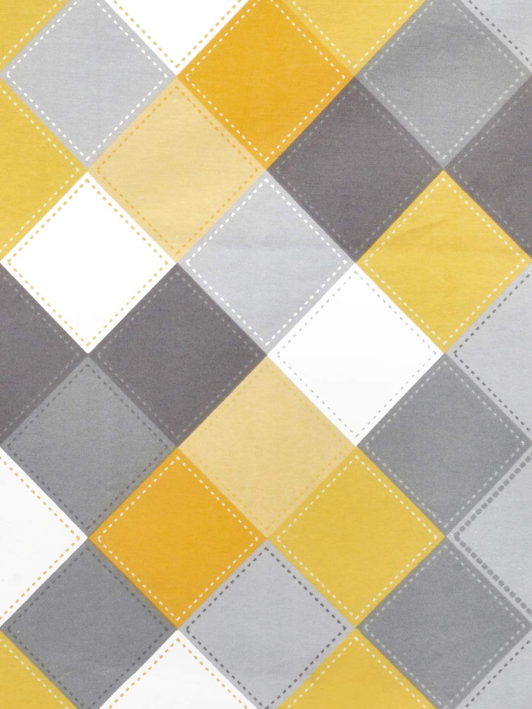 Bedsheet For Double Bed With 2 Pillow Covers - 88 X 96 Inches, Yellow & Grey | Color Fade Resistant Bedsheet | Ideal For Hotel, Guest House