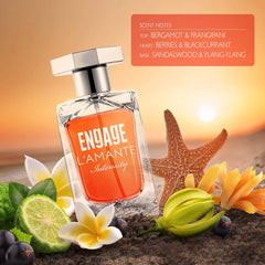 Engage L'amante Intensity Eau De Parfum For Women 100ml 3.4 Fl.oz. | Woody Fragrance Scent | Premium Perfume For Women | Long Lasting & Skin Friendly