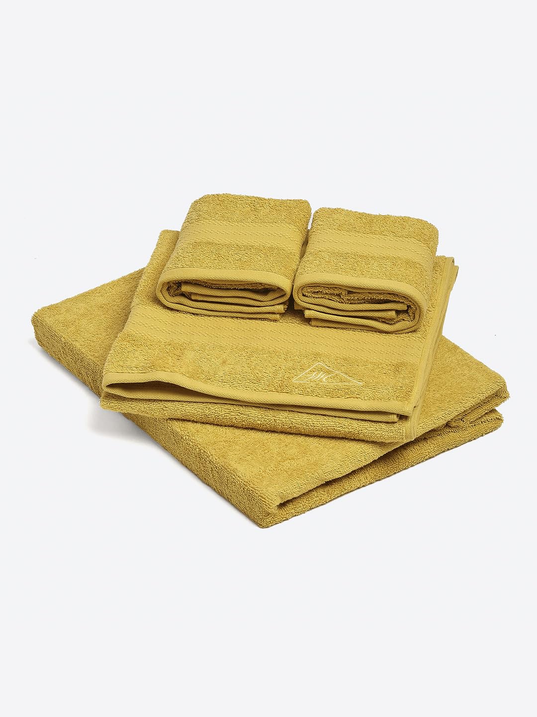 Monte Carlo Solid 2 Bath Towel & 2 Hand Towel 1400 Gsm (Mustard)