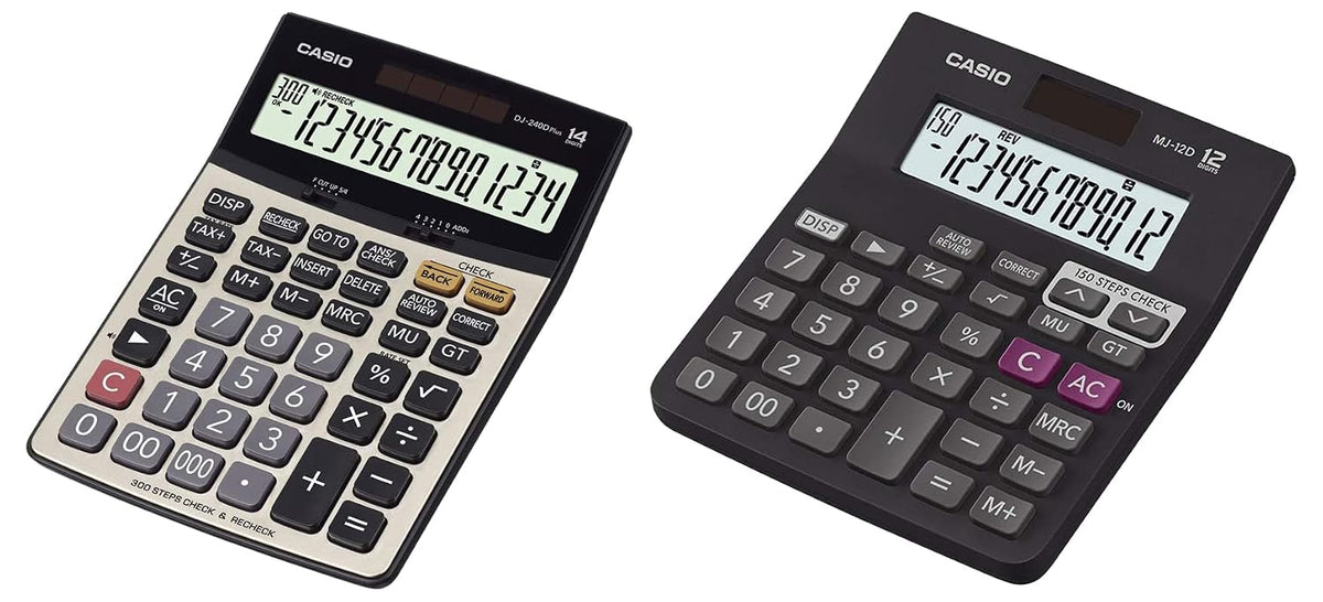 Casio Desktop Calculator & Casio MJ-12D 150 Steps Check And Correct Desktop Calculator | 14 Digit Display And 300 Steps Check & Correct Calculator