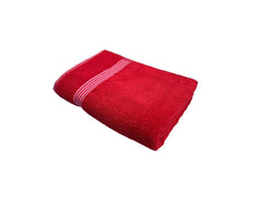 Space Fly Cotton Luxury Large Size Bath Towel 500 Gsm (Red)