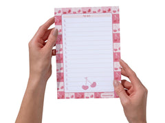 A5 Notes/To Do List Notepad, Beautiful Daily Checklist Pad, Tear-Off Sheets (Cherries) Pack Of 1