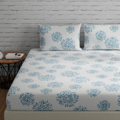 Flat Bedsheet For Double Bed With 2 Pillow Covers - 88 X 96 Inches, White | Comfort Fabric Bedsheet Home, Hotel & Guest House