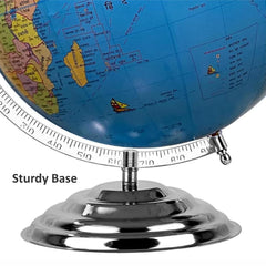 Globe In Hindi With Heavy Base For Kids Learning, Students & Upsc Aspirants Study & Home Decor + Magnifying Glass, Combo Pack