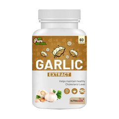 Nutramagik Pure Natural Garlic Extract Capsules, Helps Maintain Healthy Cholesterol Level, Helps Maintain Healthy Cholesterol Levels In The Body | 60 Capsules 100gm 0.2lbs