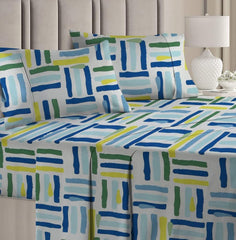 100% Cotton Double Bedsheets With 2 King Size Pillow Covers - 90 X 100 Inches, Multicolor | Double Bed Breathable & Wrinkle Free - Ultra Soft 180 Thread Count Super Soft