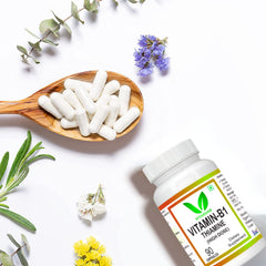 Vitaruhe Vitamin B1 (Thiamine) High Dose , Energy, Immune, Muscle, Nervous System | 90 Capsules , 150gm 0.3lbs