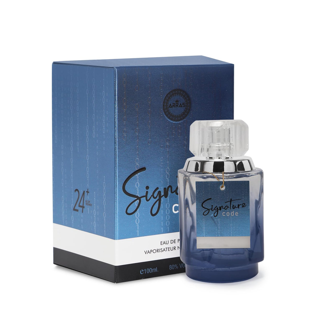 Arras Signature Code Blue Eau De Parfum For Men & Women 100ml 3.3 Fl.oz. | 24 Hours Long Lasting Fragrance | Luxury Fragrance For Unisex