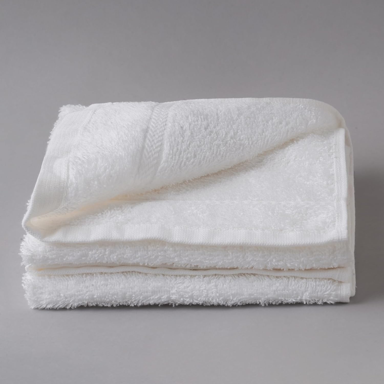 Welspun 100% Cotton Easy Care Hand Towel 400 Gsm | Quick Dry Ultra Soft Hand Towel (White) - Pack Of 2