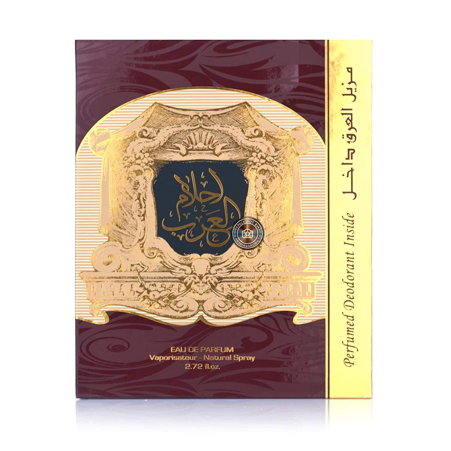 Ard Al Zaafaran Ahlam Al Arab Eau De Parfum 2.7 Fl.oz. + Perfumed Deodorant Inside | Unisex Luxury Fragrance