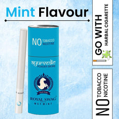 Royal Swag Ayurvedic Herbal Nicotine Free Cigarettes (100% Tobacco-Free 100% Nicotine-Free) Regular, Frutta, Mint Flavoured | Smoking Cessation (Pack Of 15)