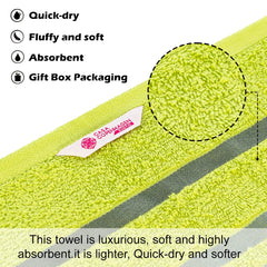Casa Copenhagen Egyptian Cotton Exotic Bath Towel 500 Gsm - Lime Green