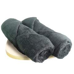 Heelium Bamboo Bath Towel 1000 Gsm | Ultra Absorbent 3x Softer Than Cotton Towels (Grey)- Pack Of 2