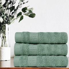 Mush Bamboo Hand Towels 600 Gsm | 100% Bamboo Gym Towel For Men & Women Workout Ultra Soft, Absorbent & Quick Dry Towel (Green)- Set Of 6