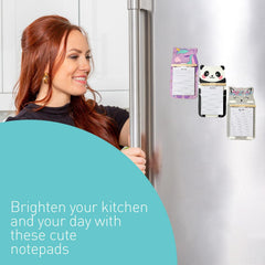 Magnetic Fridge Memo Notepad With Pencils Inserted For Notes, Cute Animal Memo Pad, Pack Of 3