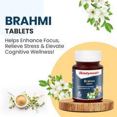 Baidyanath Brahmi Tablets Helps To Handle Life’s Daily Stress, Promotes Mind Relaxation | 60 Tablets 100gm 0.2lbs Each Pack Of 2