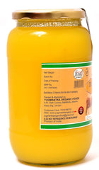 Natural Rathi Desi A2 Cow Ghee By Yugmantra Organic Foods | Natural & Healthy Gir Cow Cultured Desi Ghee Perfect For Energy | (1 Litr) 33.8 Ounce | Jar Pack