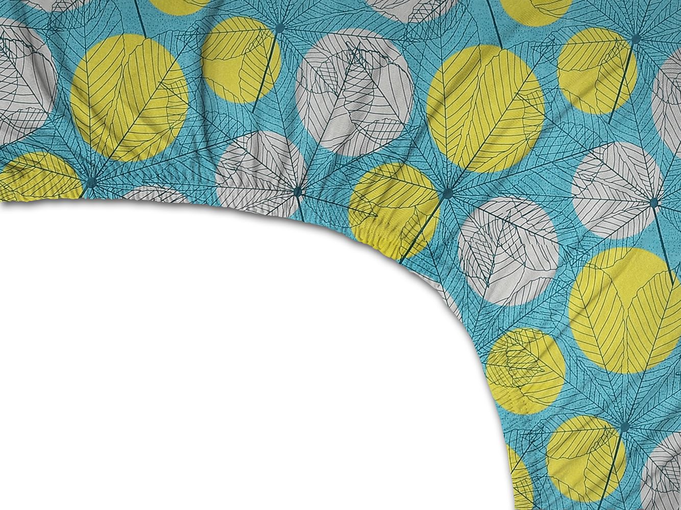 Double Bedsheet With 2 Matching Pillow Covers | 78x72+10 Inches, Sky Blue & Yellow - Soft Brushed Microfiber & Breathable & Wrinkle Free | All Round Elastic Fitted Bedsheet