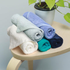 Heelium Bamboo Face Towel 900 Gsm | Ultra Absorbent & Odour-Free 3x Softer Than Cotton Towels | Pack Of 5 -Blue, Teal, Iris, White & Light Grey