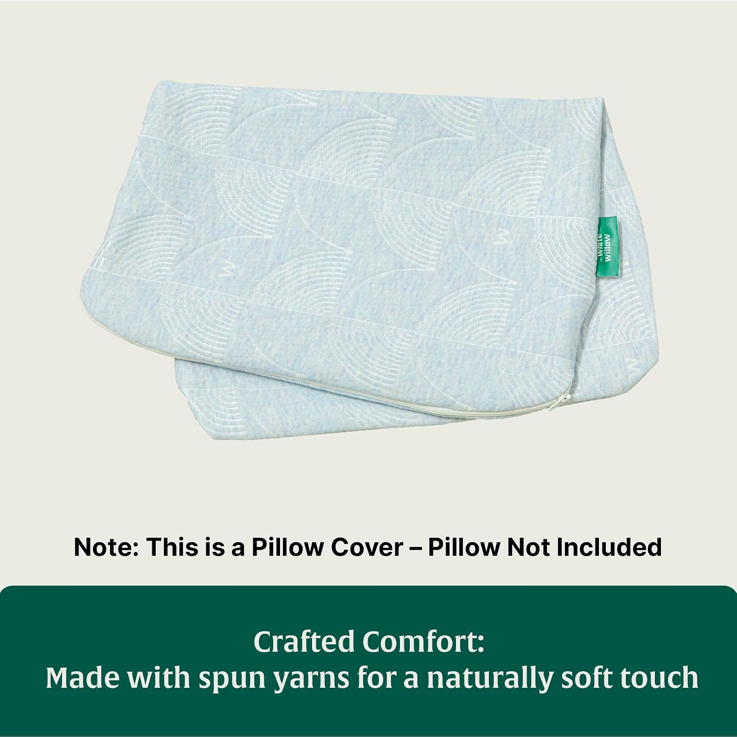 Soft Fabric Pillow Case, Washable, Fits Xl King Size, Regular Pillows, Sky-Blue - 27" L X 17" W X 6" H Inch | Removable Zippered Pillow Cover Only, Adjustable, Best Sleeping Pillow