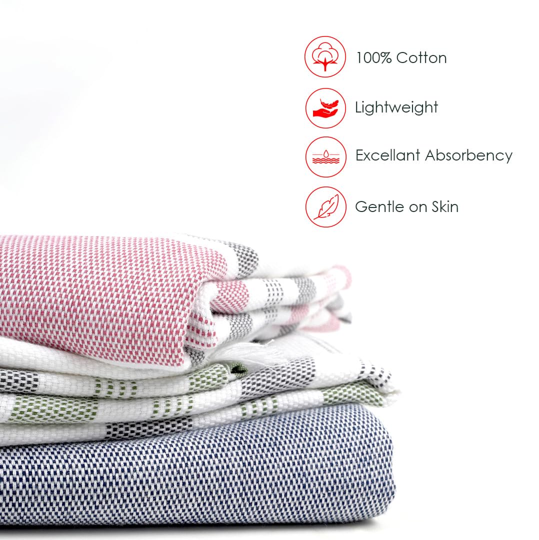 Thirsty Towel Cotton Bath Towel 250 Gsm | Super Soft & High Absorbency Quick Dry Bath Towels For Large Size, For Men, Women & Kids, Multistripe (Merlot Mauve)