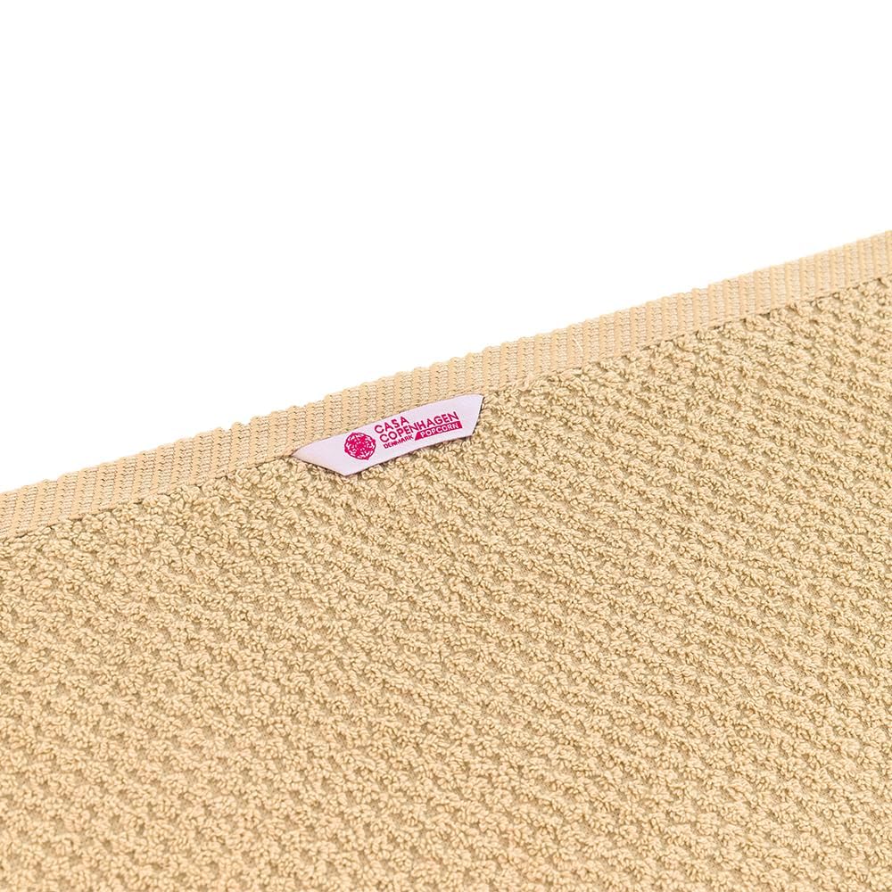 Casa Copenhagen Egyptian Cotton Waffle Large Size Bath Towel 500 Gsm (Beige)