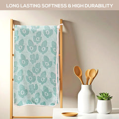 Enrich Homes Bath Towels 550 Gsm | For Women Large Size Absorbent Microfiber Bath Towel 2x Softer Than Cotton Towels (Flower Green)