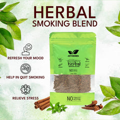 Ayurvedic & Organic Herbs Mix For Smoking, Herba l Mixture Smoking Blend With Wooden Smoking Pipe Smoking Accessories Kit - Tobacco No Nicotine 30g