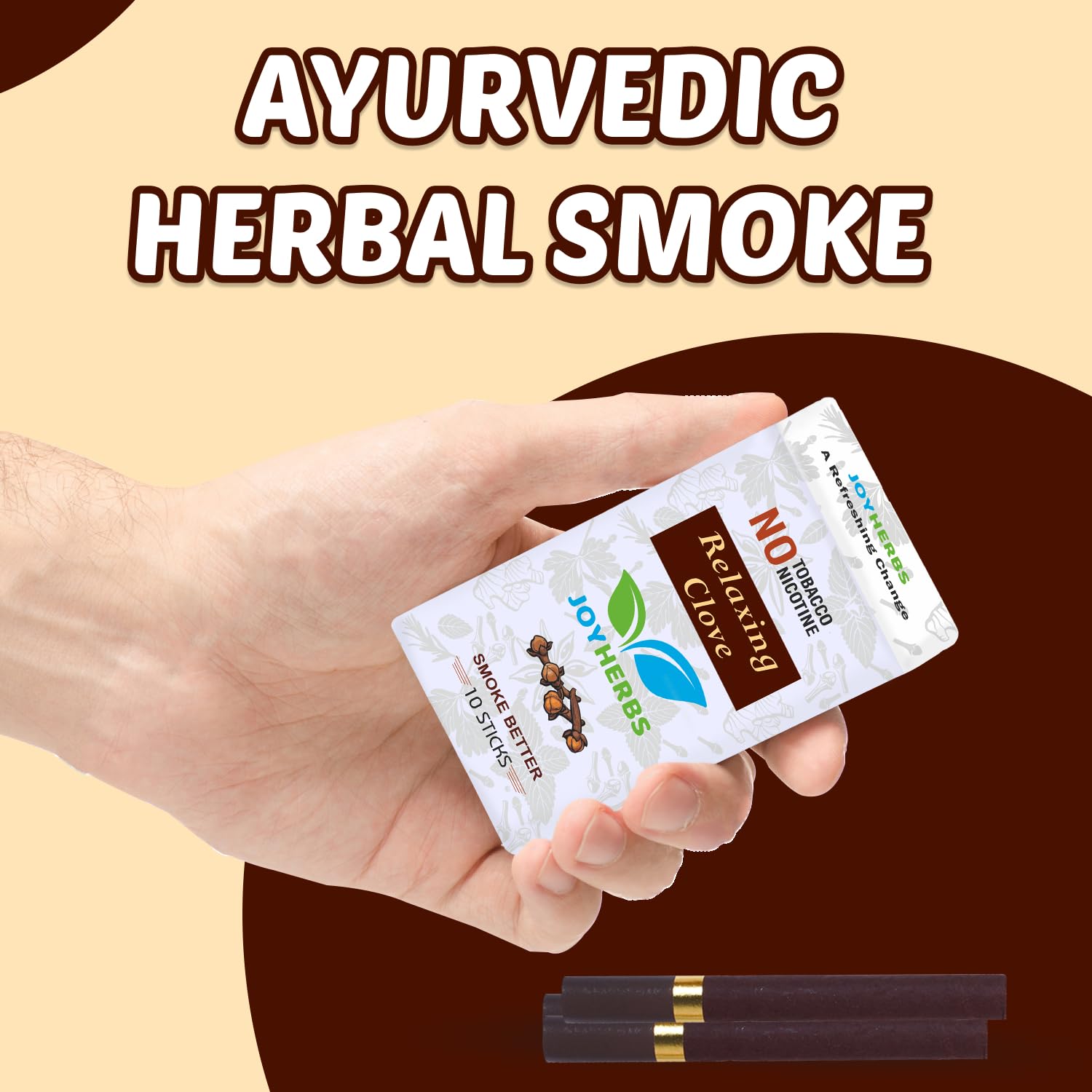 Ayurvedic Herbs Tobacco Alternatives, Clove, Original, Refreshing Breeze & Mix Fruit Flavour Smoke 10 Sticks Each - Tobacco & Nicotine Free Combo Pack