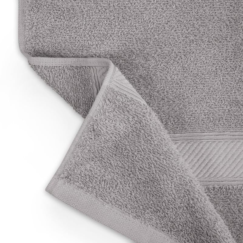 Welspun Alpha Cotton Large Bath Towel Soft & Absorbent 500 Gsm (Dobby - Light Grey)