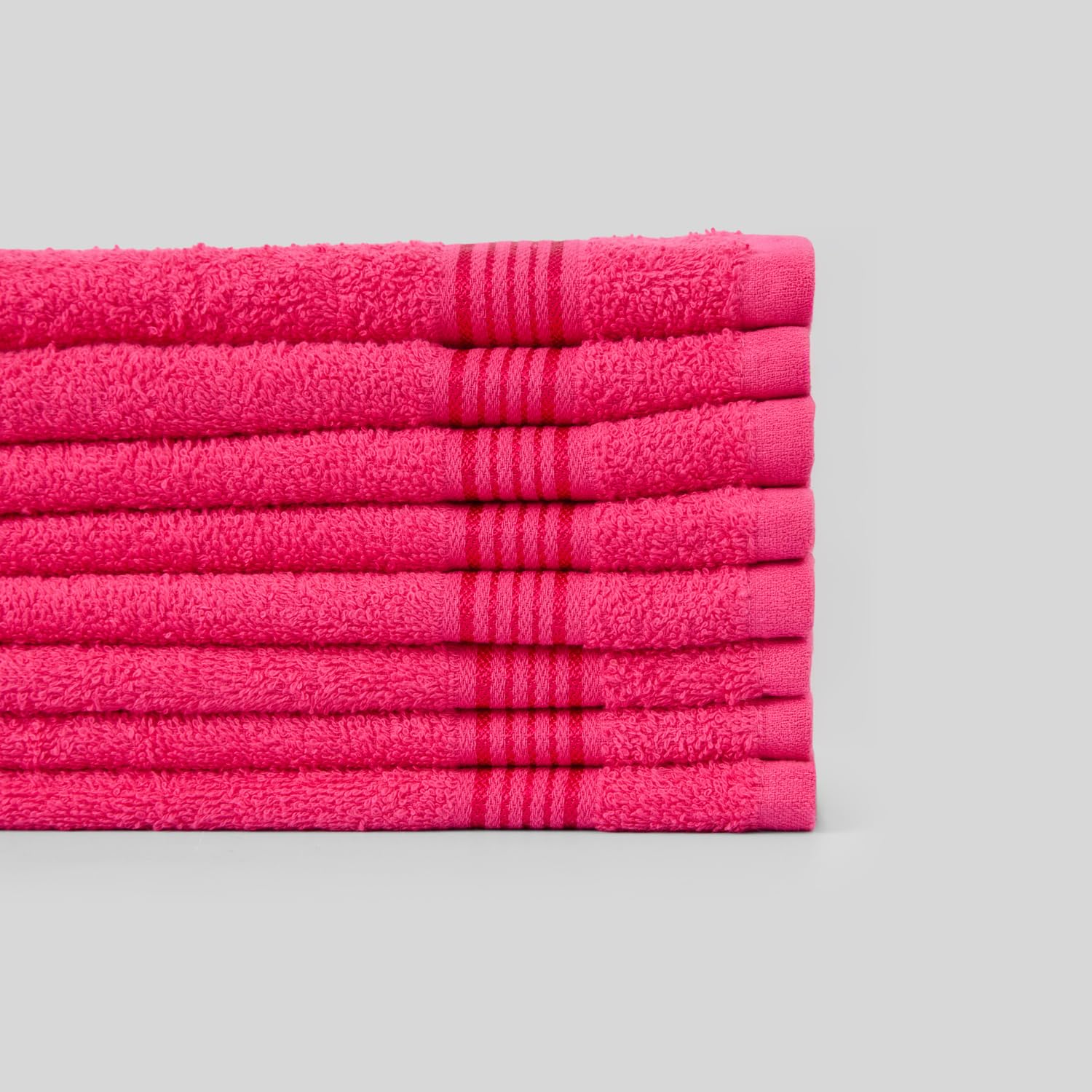 Kopa By Bianca 100% Cotton Soft Terry Face Towel 400 Gsm (Pink) -Pack Of 8