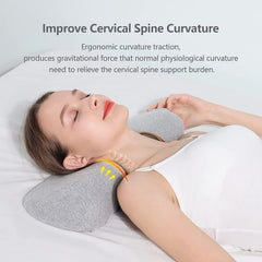 Memory Foam Neck Roll Pillow For Stiff Neck Pain Relief, Grey - 18 X 7.5 X 5 Inch | Cervical Neck Pillow For Sleeping, Neck Support Pillow | Bolster Pillow For Bed Side Sleepers