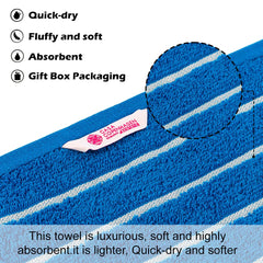 Casa Copenhagen Egyptian Cotton Exotic Hand Towel 400 Gsm (Es Teal Blue)- 2 Pcs