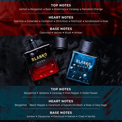 Blanko Dusk + Dawn Eau De Parfum 100ml 3.4 Fl.oz. Each Pack Of 2 | Solid Long Lasting Smell | Gift Set For Husband, Father, Brother, Boyfriend