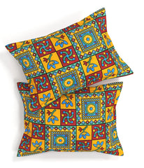 Pure Microfiber Double Bedsheet With 2 Pillow Cover - 88 X 88 Inches, Multicolor | Traditional Jaipuri Rajasthani Handcrafted Design Print Bedsheet