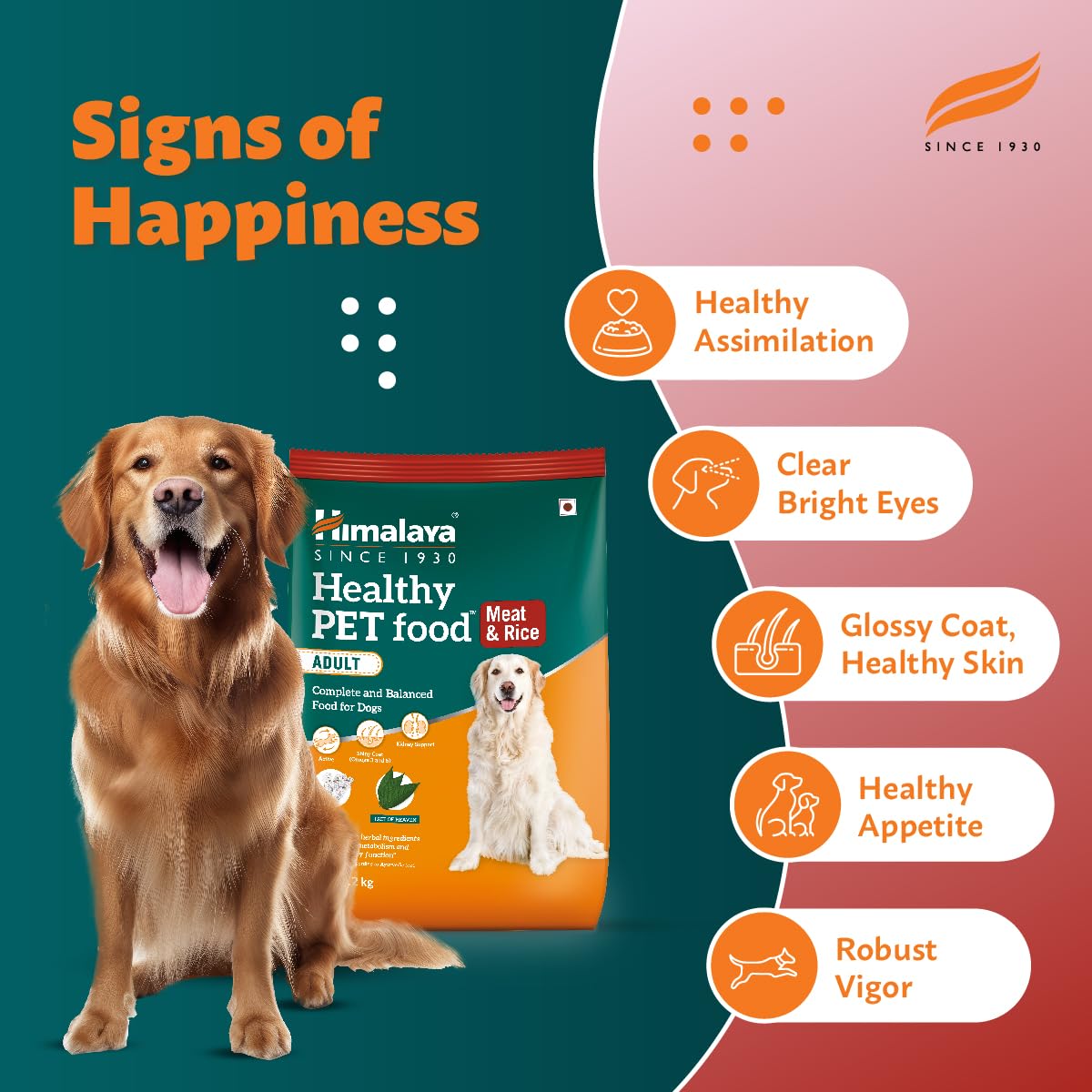 Himalaya Healthy Pet Food – Adult, Complete & Balanced Food For Dogs | 1.2Kg