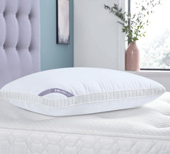 Microfiber Mushy Pillow For Sleeping & Neck Pain Relief, White - 55 X 86 Cm | Suitable For Back Side Sleeper & Stomach Sleeper | Comfortable & Breathable, Hypoallergenic - Set Of 1
