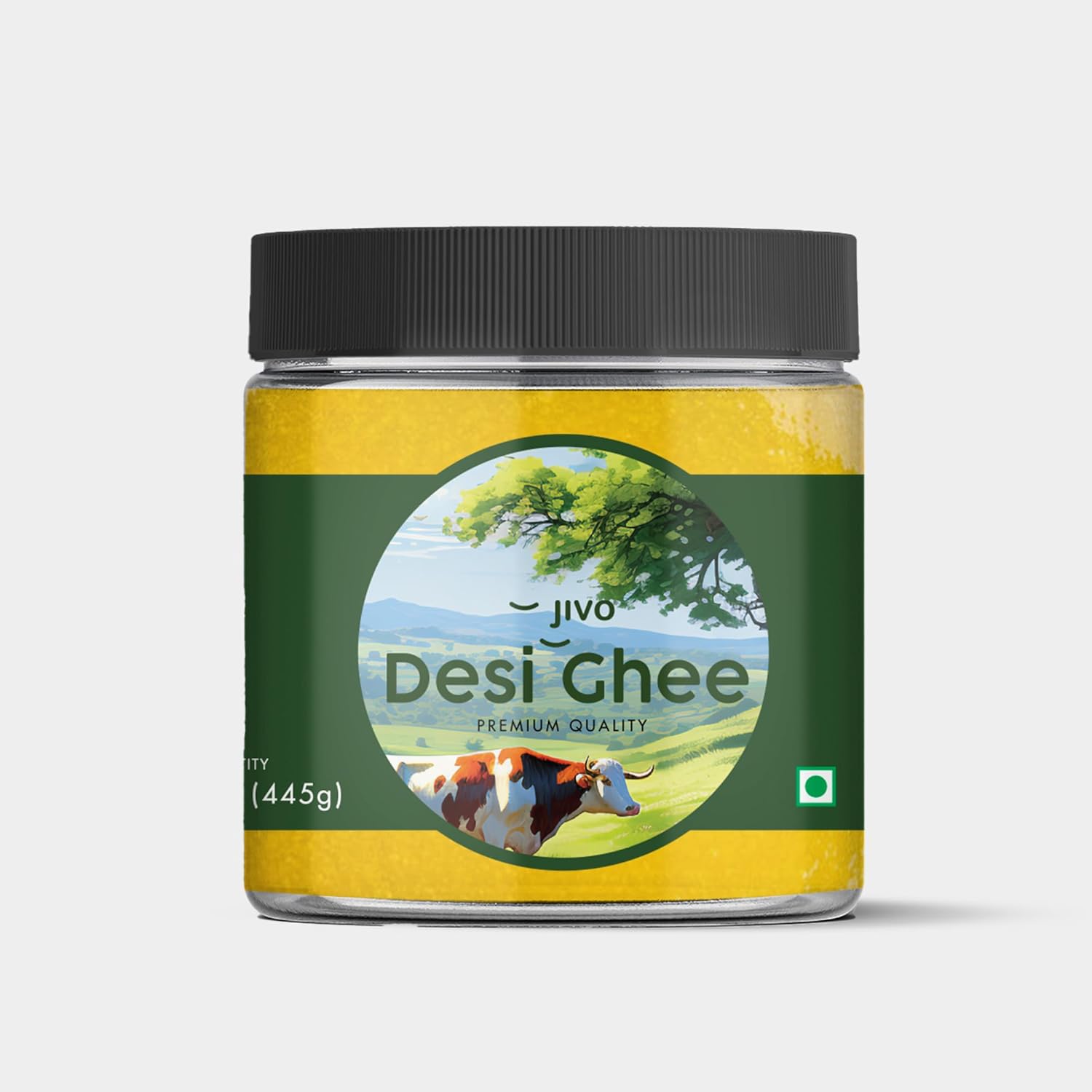 Pure Desi Ghee By Jivo | Rich In Nutrients Healthy & Protein Fiber Desi Ghee Perfect For Boost Energy | (500ml) 16.9 Ounce | Jar Pack