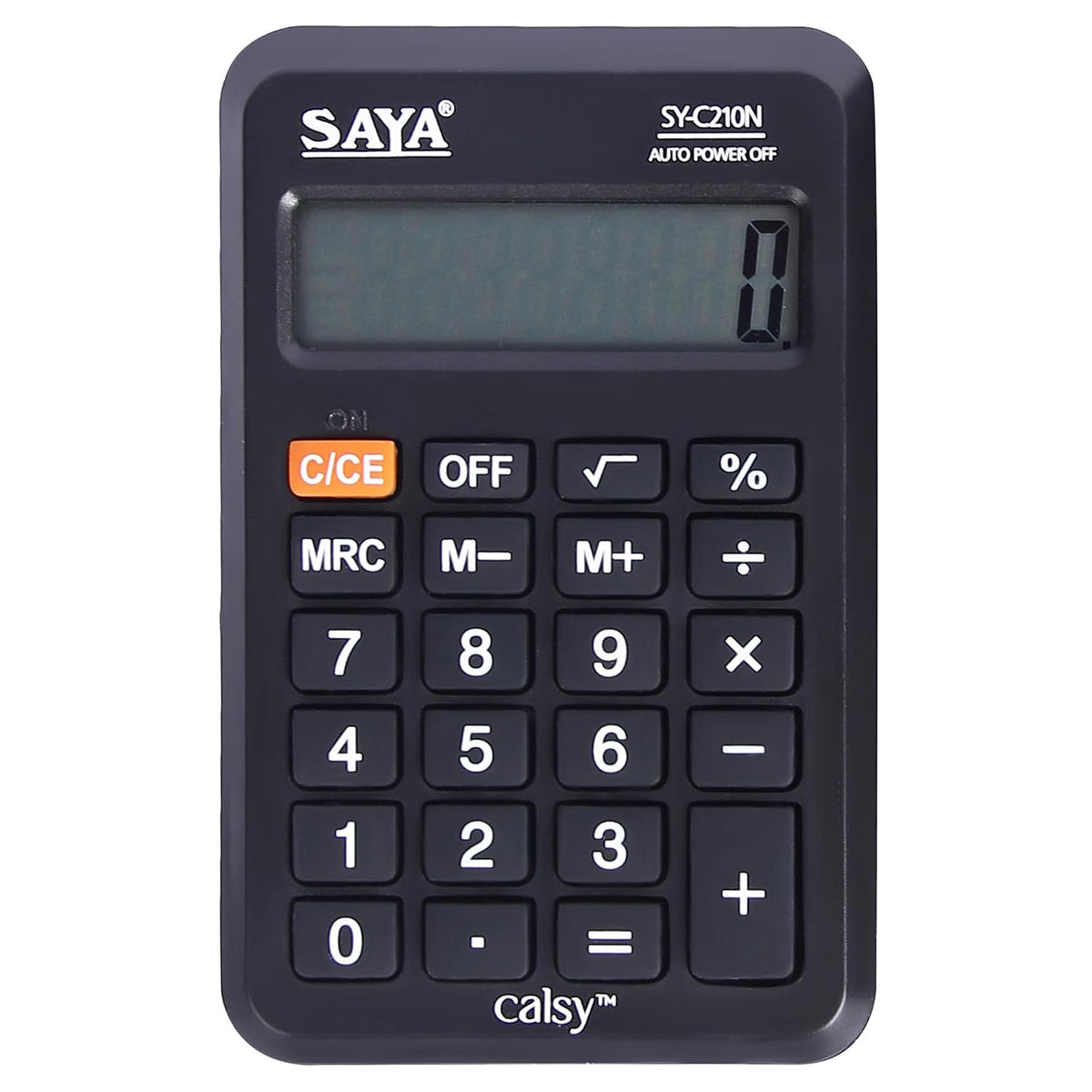 Saya Portable Calculator With Flip Cover For Office Supplies | 12 Digit Large Display | Dual Power (Solar & Battery) | Compact & Lightweight Design