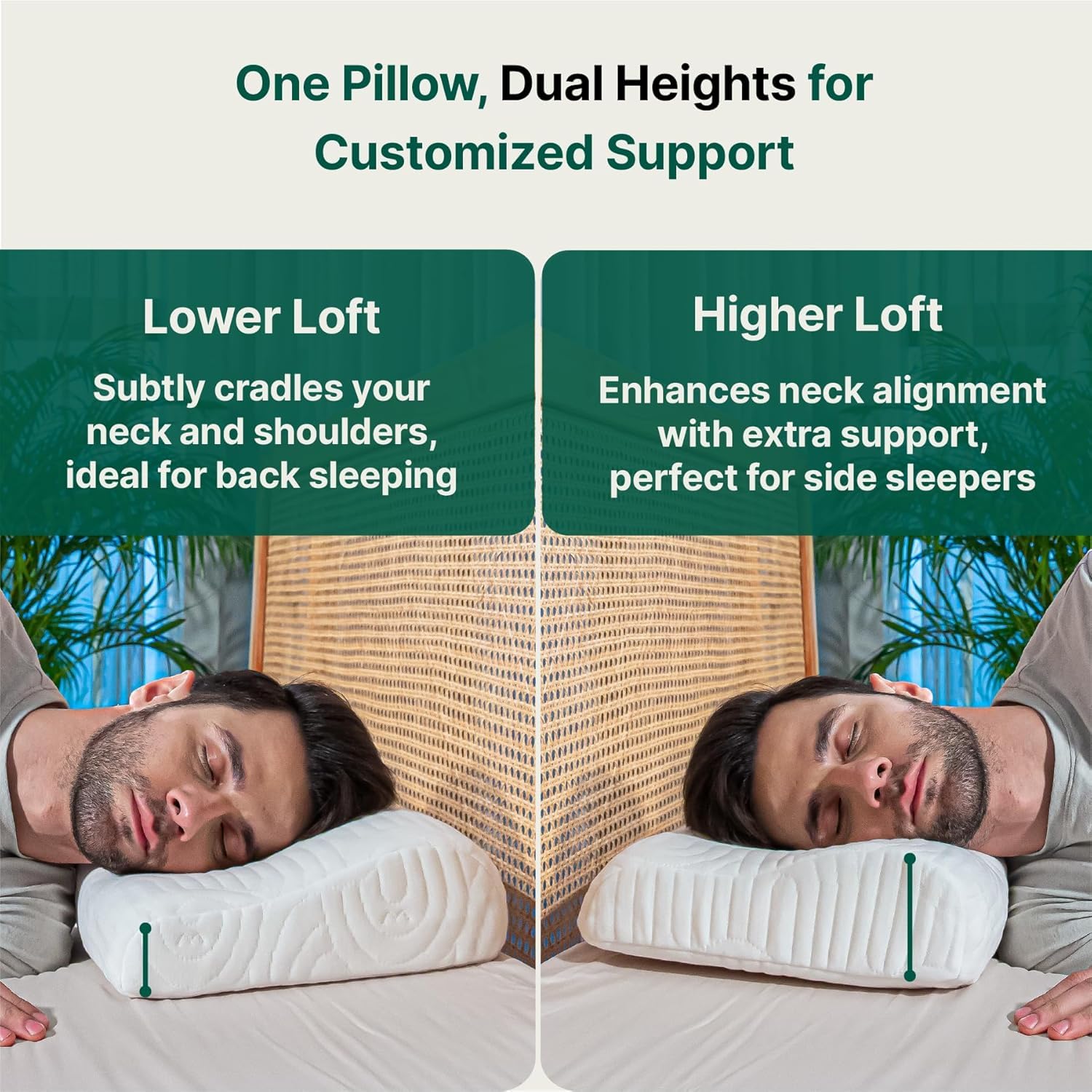 Cervical Pillow, For Neck Pain & Shoulder Pain Relief, White - XXL King Size | Cool Gel Memory Foam Pillow For Sleeping | Orthopedic Pillow For Spondylitis, Neck Support, Medical Pillow