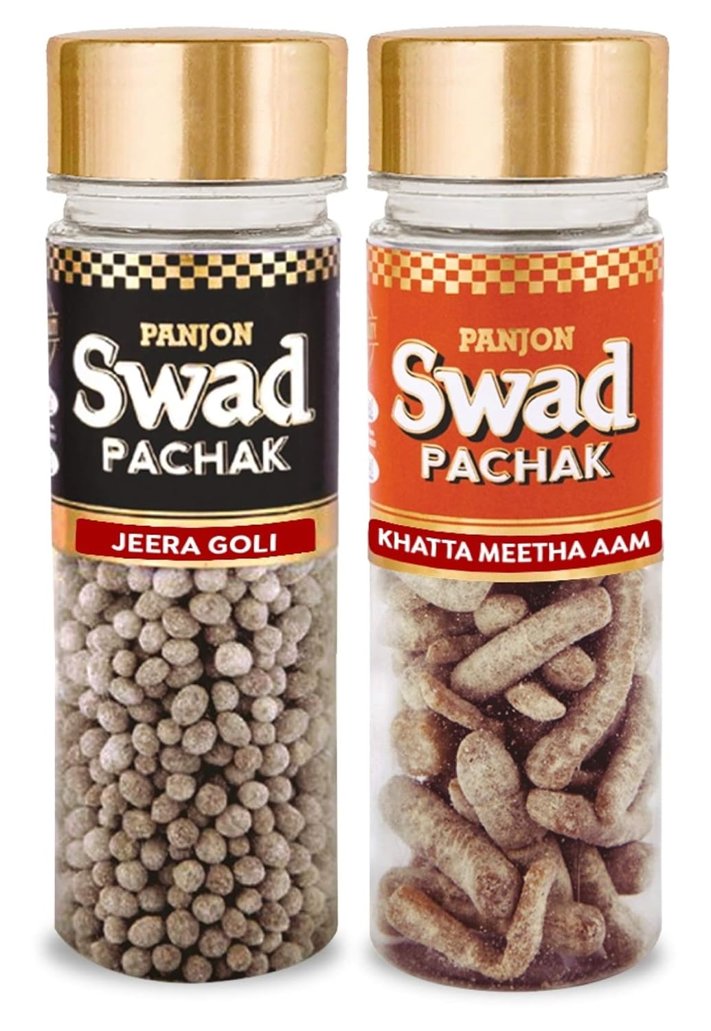 Panjon Swad Jeera Goli & Khatta Meetha Aam Pachak Mukhwas 270gm, (135gm *2 Bottles)