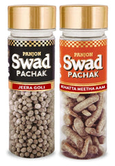 Panjon Swad Jeera Goli & Khatta Meetha Aam Pachak Mukhwas 270gm, (135gm *2 Bottles)