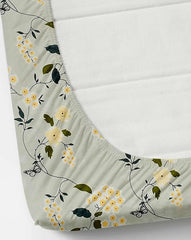 Bedsheet King Size With 2 Pillow Covers (72 X 78 Inches) Green & Yellow | Double Bed With All Around Elastic Fitted - Durable & Long Lasting Wrinkle Resistant Fabric