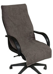 Roman Home Solid Large Luxury All Car Seats & All Office Chair Towel With Tie Knot & Elistick 450 Gsm - (Gray)