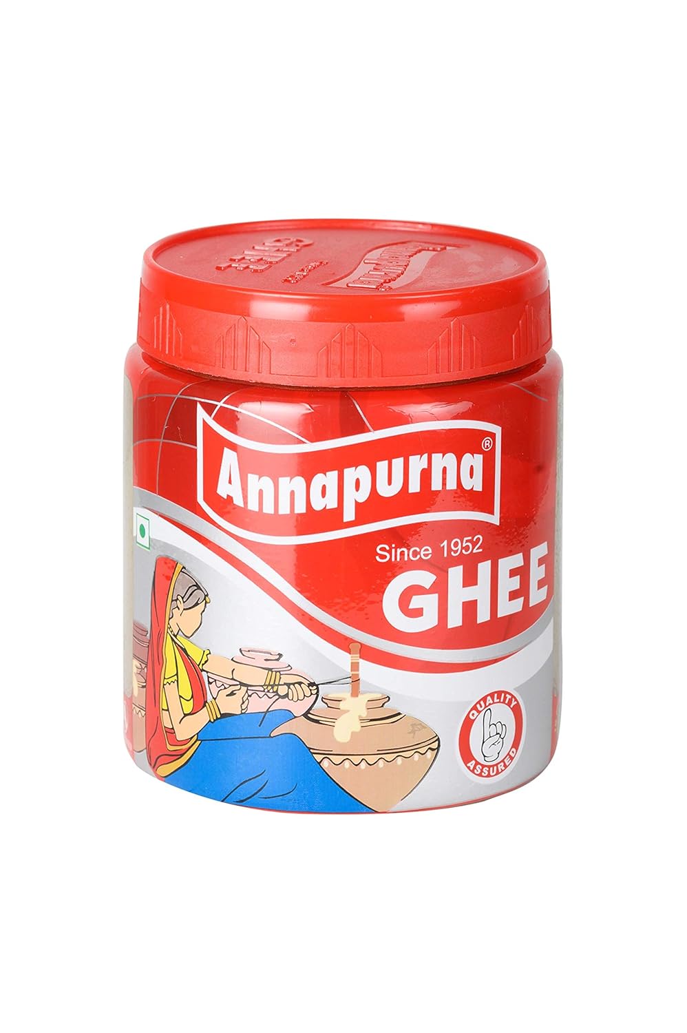 Pure A2 Desi Ghee By Annapurna | High In Protein Fiber & Nutrients Healthy Desi Ghee Good For laddus | (500ml) 16.9 Ounce | Jar Pack
