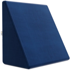 Wedge Pillows, Orthopedic Memory Foam Back Support For Bed, Navy Blue, Medium Size - 18 L X 17.5 W X 11 H Inch | Wedge Cushion, For Acid Reflux, Snoring, Leg Elevation, Removable Cover