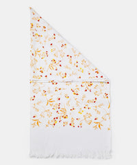 Suam Aruba Cotton Towel 400 Gsm | Quick Absorption For Beach, Pool, Travel, Spa & Yoga | Printed Cotton Towel - Standard Size | Saffron