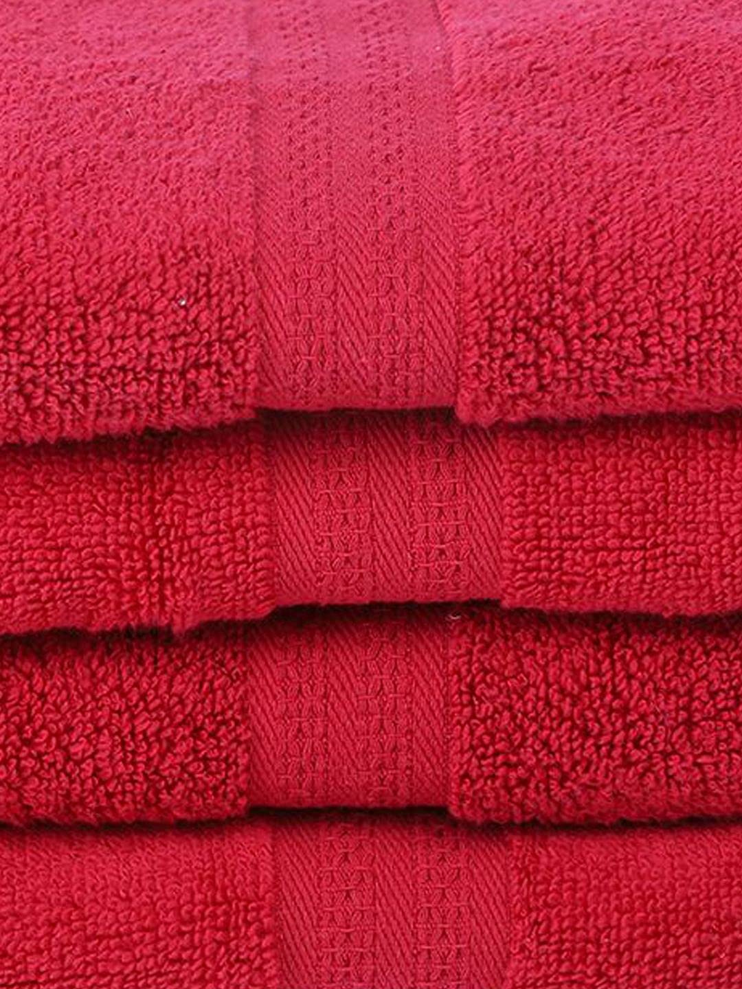 Bianca Ultra Soft Zero Twist 100% Cotton Towel Hand Towel 480 Gsm | Super Absorbent, Fluffy, Aerocore Organic Technology - For Men, Women, Gym, Kitchen (Burgundy)- Pack Of 4
