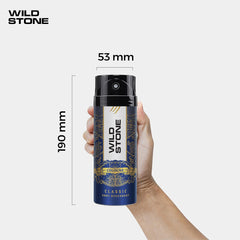 Wild Stone Classic Cologne Deodorant Body Spray For Men 225ml 7.6 Fl.oz. | Long Lasting Fragrance For Daily Use