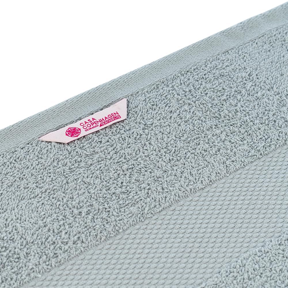 Casa Copenhagen Egyptian Cotton Waffle Large Size Bath Towel 500 Gsm (Grey)